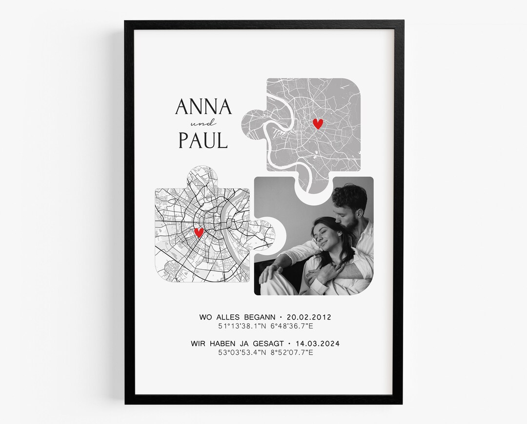 Jahrestag Geschenk für ihn Personalisiertes Fotogeschenk Partner Wo alles begann Geschenk Mann