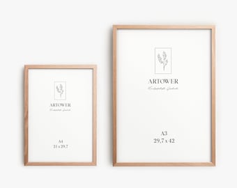 Bilderrahmen Holz Eichenholz Rahmen A4 A3 20x30 30x40 A5 Dünner Rahmen Posterrahmen Groß Vintage Collage Artower