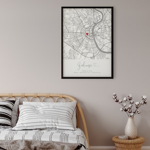 Koordinaten Bild Zuhause Einzugsgeschenk Wohnung Haus Poster mit Rahmen Bild 9