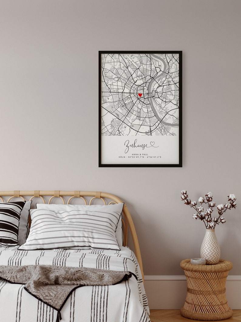 Coordinates picture home Housewarming gift apartment house poster with frame image 9