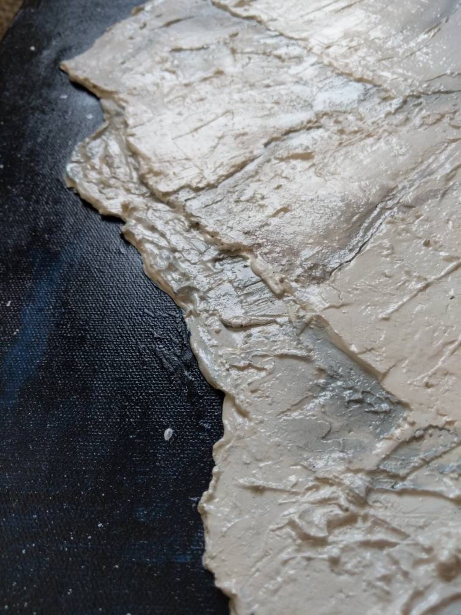 Wall Decoration Wall Art Plaster of Paris Mountain Landscape at Night Etsy