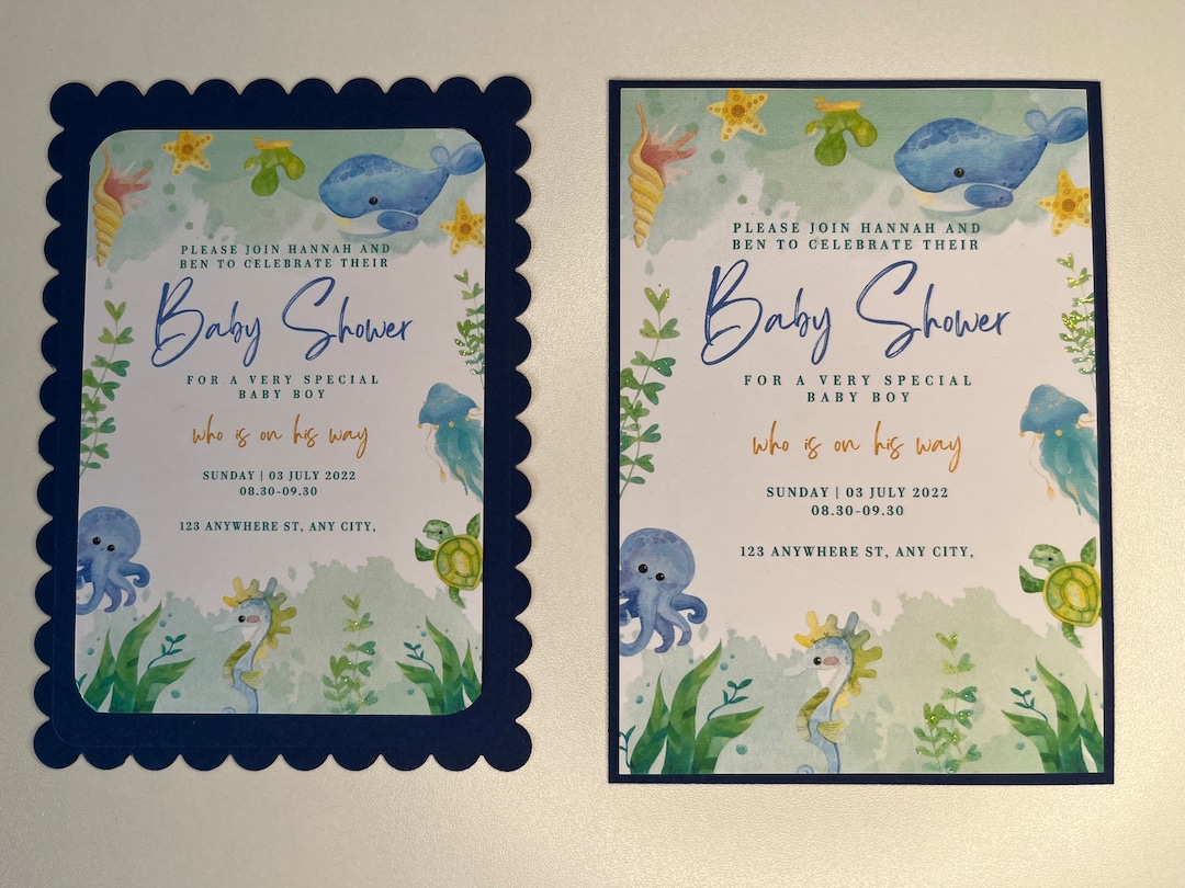 Personalised Baby Shower Invitations Etsy