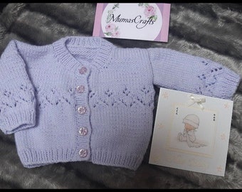 Baby Girl Cardigan & New Baby Card