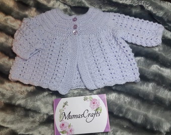 Hand knitted Baby Girl Matinee Cardigan