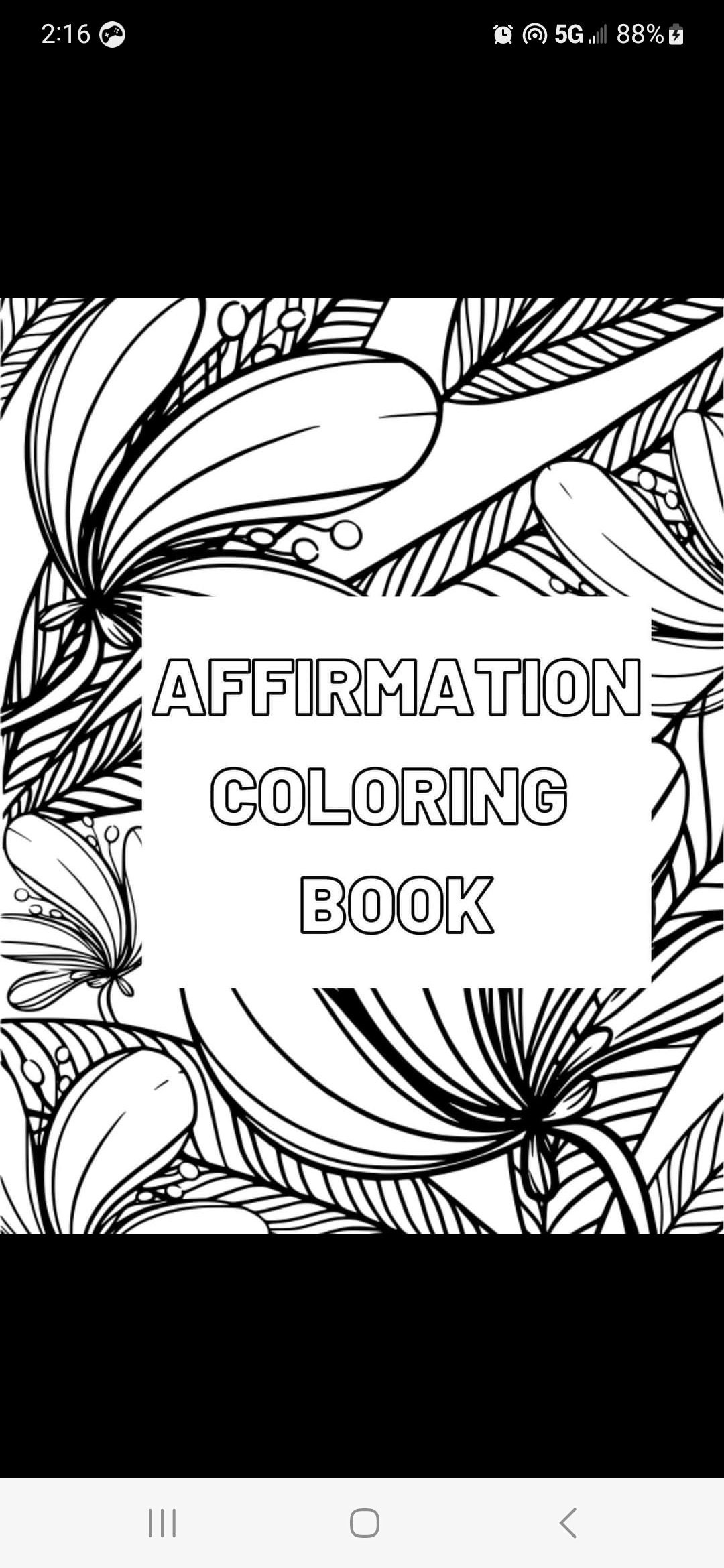 Affirmation Coloring Book - Etsy