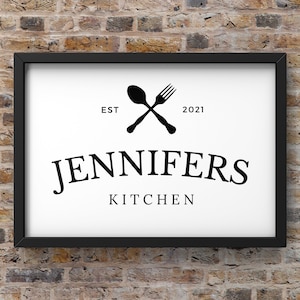 Personalised Kitchen Print | Gift for Her/Him | Optional Framing | A5 - A1  Quirky Decor