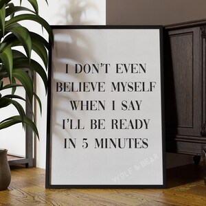 Funny Quote Print: Relatable Office Humor (Bold Color, Matte Paper) image 1
