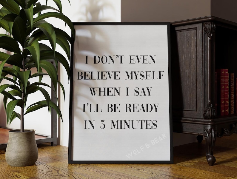 Funny Quote Print: Relatable Office Humor (Bold Color, Matte Paper) image 1