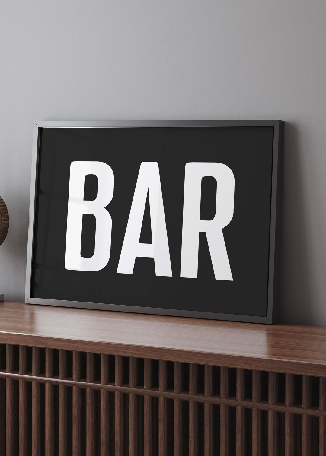But Bar Sign Bold Bar Sign Print - Monochrome Wall Art With Quirky Style - Etsy