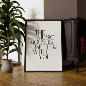 Music Quote Neon Print, Disco Vibes (Framed or Unframed Options)