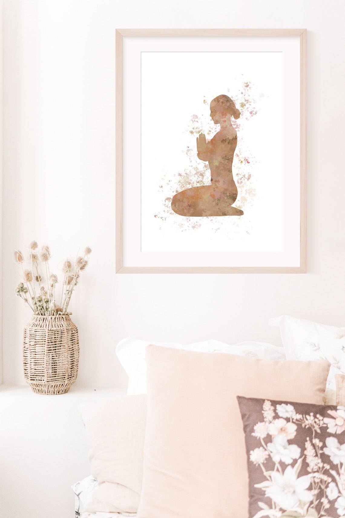 Yoga Wall Art Set of 2 Prints Yoga Room Decor Yoga Poster Etsy