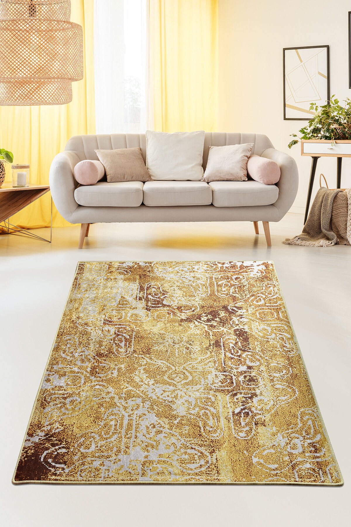Layana Harmony Mustard Colour Rug 47''x 70'' Etsy