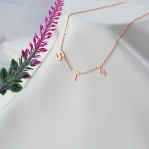 Gold initial Necklace , Silver Custom Letter Necklace , Christmas Gift Necklace , Mama Necklace , Mom Gift Necklace , Birthday Gift Necklace
