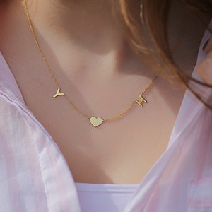 Gold initial Necklace , Silver Custom Letter Necklace , Mama Necklace , Mom Gift Necklace , Christmas Gift Necklace , Birthday Gift Necklace