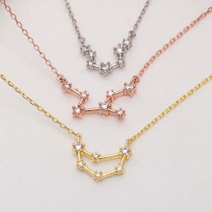Collier carte de tarot, collier zodiaque en argent, collier constellation, Gémeaux, Poissons, Vierge, Capricorne, astrologie, Verseau, Cancer, Horoscope