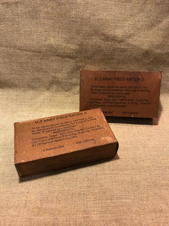 WWII US Army Marine Corps Ration D Bar Chocolate War Ration | Etsy