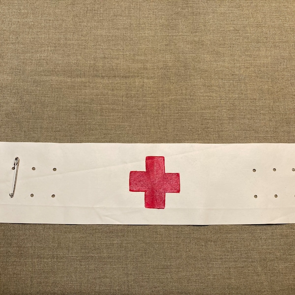 WWII US Army Medical Corps Medic Red Cross Armband Normandy D-day invasion