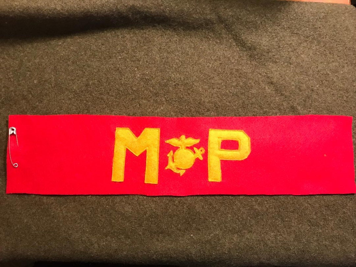 WWII USMC Marine MP Military Police Armband With Ega Wool Felt Etsy