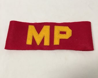 WWII USMC Marine MP Military police Armband wool felt , sewn edges.