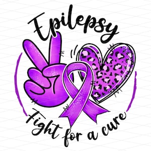 Epilepsy Fight For a Cure Png, Epilepsy Awareness Png, Epilepsy Warrior Leopard Heart, Epilepsy Survivor Sublimation