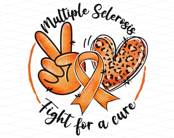 Multiple Sclerosis Fight For a Cure Png, Multiple Sclerosis Awareness Png, Multiple Sclerosis Leopard Heart, Multiple Sclerosis Sublimation