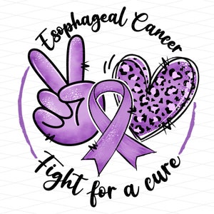 Esophageal Cancer Fight For a Cure Png, Esophageal Cancer Awareness, Esophageal Cancer Warrior Leopard Heart, Esophageal Cancer Sublimation