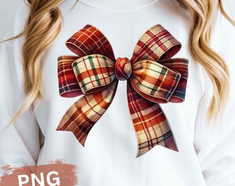 Fall Coquette Png, Fall Plaid Coquette Bow, Plaid Autumn Vibes, Halloween Collage, Fall Shirt Design, Thanksgiving Autumn Bow Sublimation