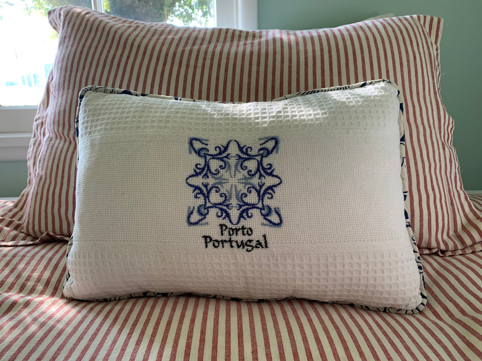Porto Portugal Throw Pillow Handmade Rectangular cotton Etsy