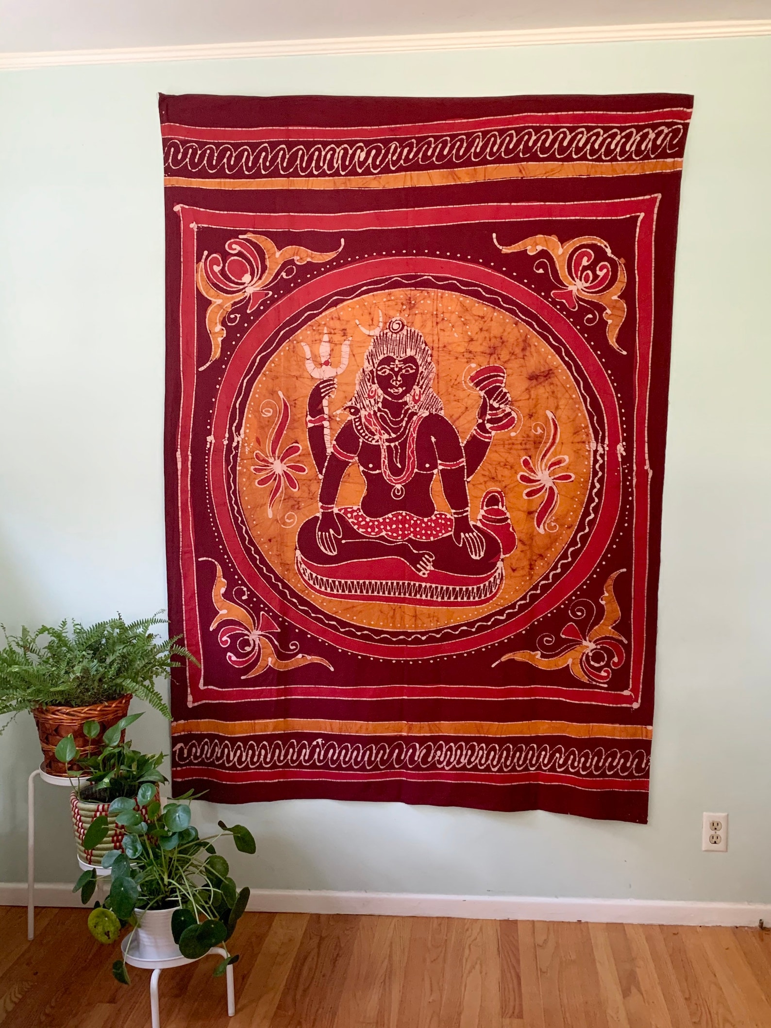 Indian Batik Lord Shiva Tapestry / Extra Large Hindu God Wall Etsy