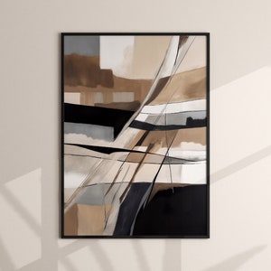 Poster Art Modern Wall Decor Abstract Beige Printable Download