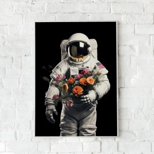 Astronaut Art Printable Wall Art Decor Astronaut Poster Print Unique Space Fan Gift