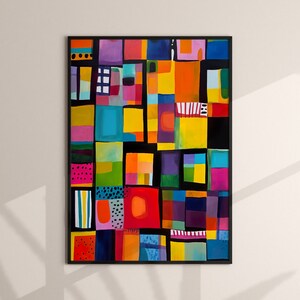 Poster Abstract Colorblocks Digital Print Art Abstract Wall Art Decor