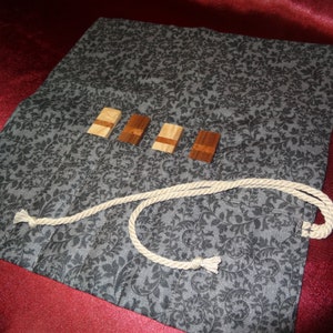 Druid Sticks / Casting Sticks Custom Sewn Casting Cloth Storage Roll *Sticks sold separately* Tarot Divination Geomancy