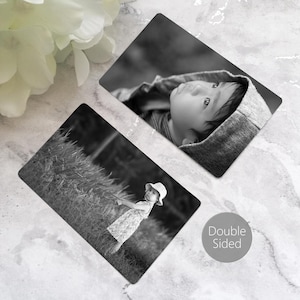 Portafoglio in metallo personalizzato con foto / regalo di anniversario, compleanno con foto per fidanzato, fidanzata, marito, moglie, fratello, sorella, mamma, papà