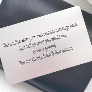 Portafoglio personalizzato con foto e messaggio / Anniversario, regalo di compleanno per fidanzato, fidanzata, marito, moglie, fratello, sorella, mamma, papà