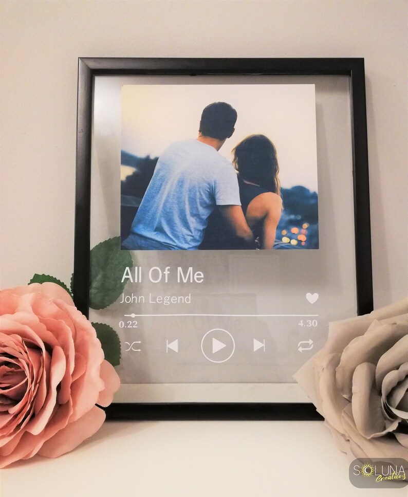 Custom Music Glass Plaque Framed Song Glass Music Inspired Etsy