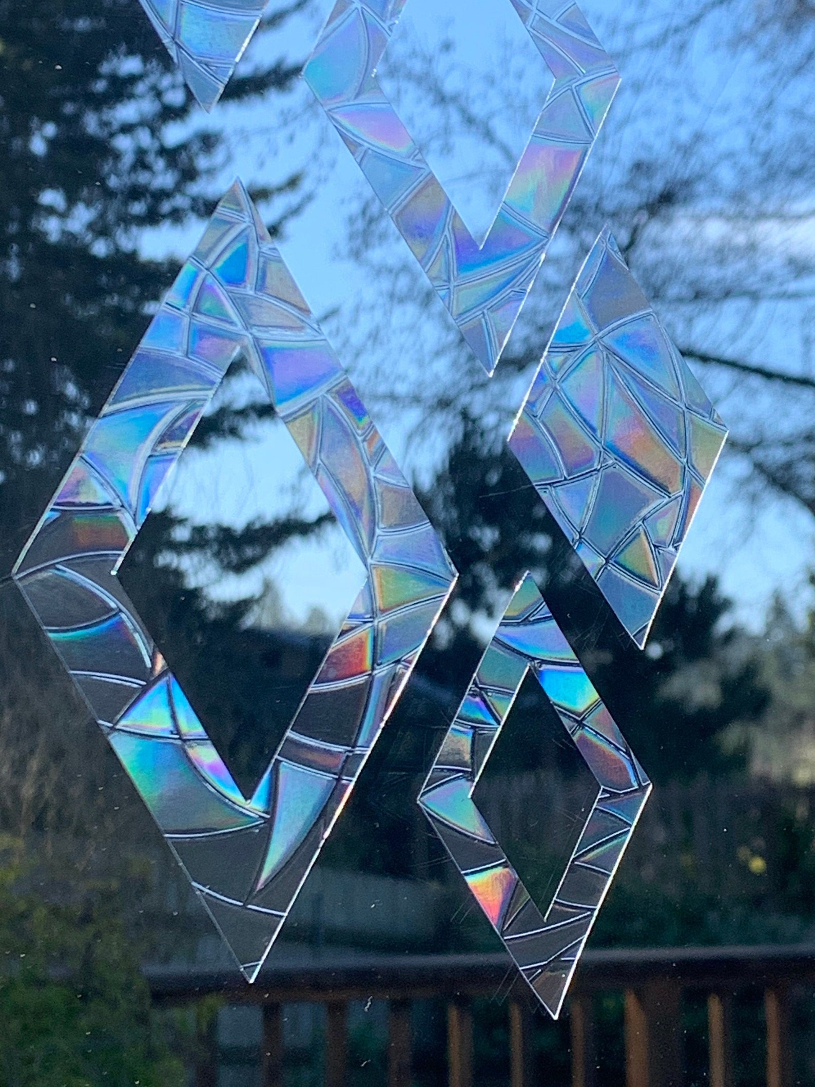 Diamond Window Prisms set of 15 // Rainbow Sticker // Prism Etsy