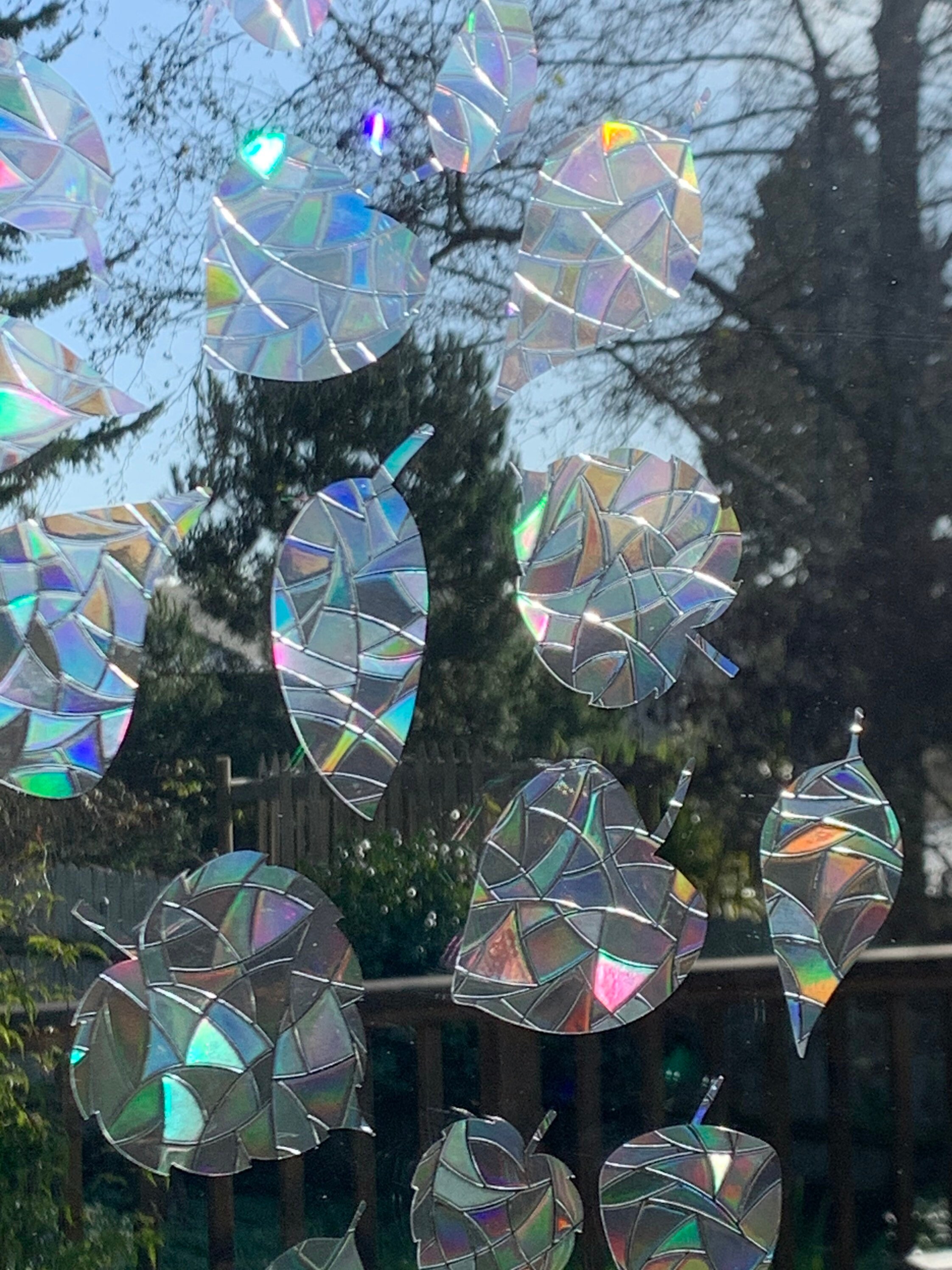 Leaf Window Prisms // Rainbow Sticker // Prism Window // Etsy