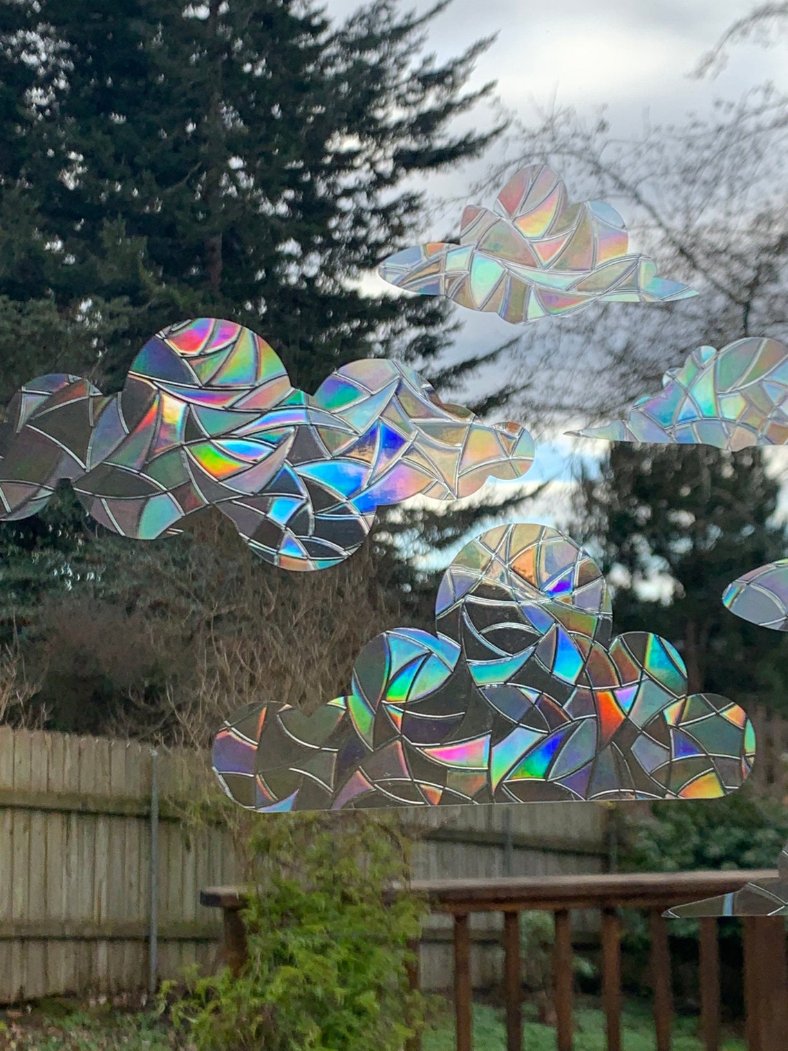 Cloud Window Prisms // Rainbow Sticker // Prism Window // Etsy