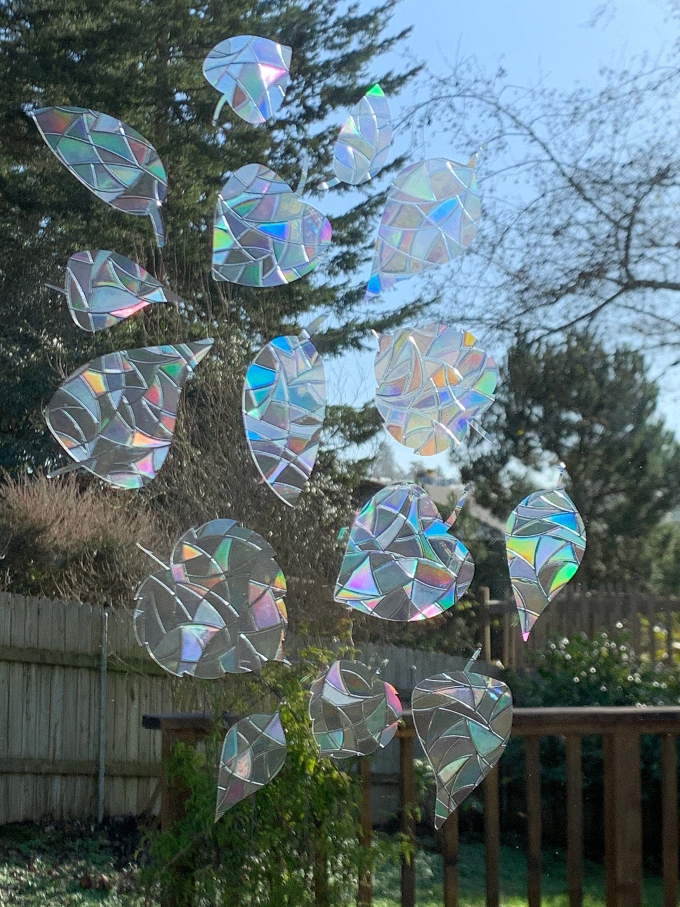 Leaf Window Prisms // Rainbow Sticker // Prism Window // Etsy