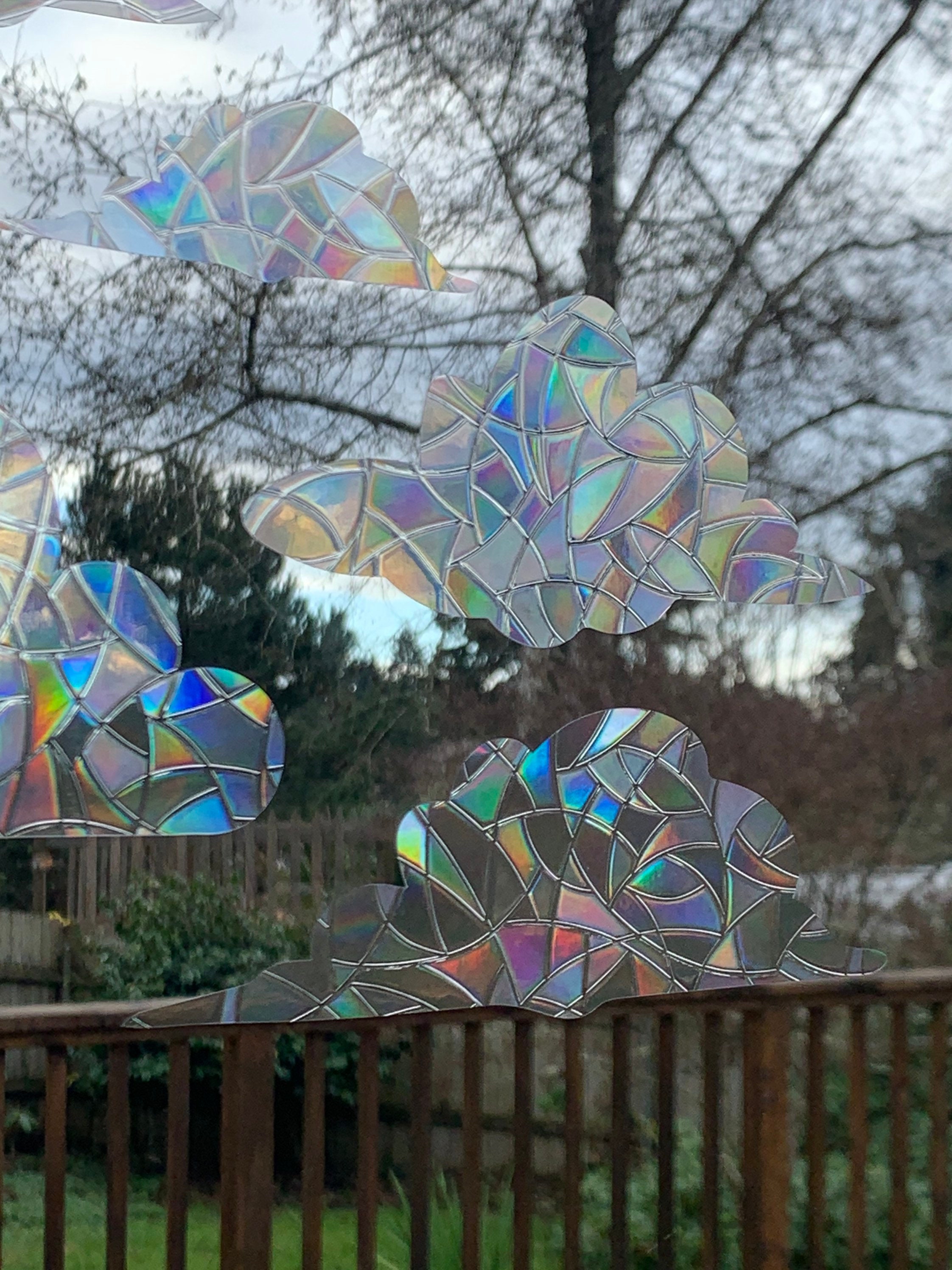 Cloud Window Prisms // Rainbow Sticker // Prism Window // Etsy