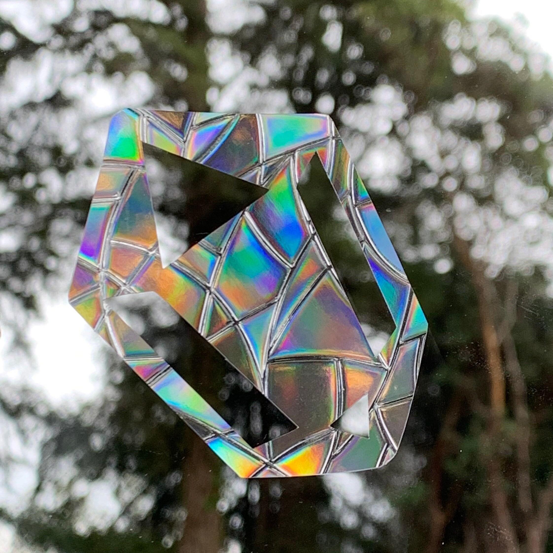 Crystal Window Cling Prisms // Rainbow Sticker // Window Etsy