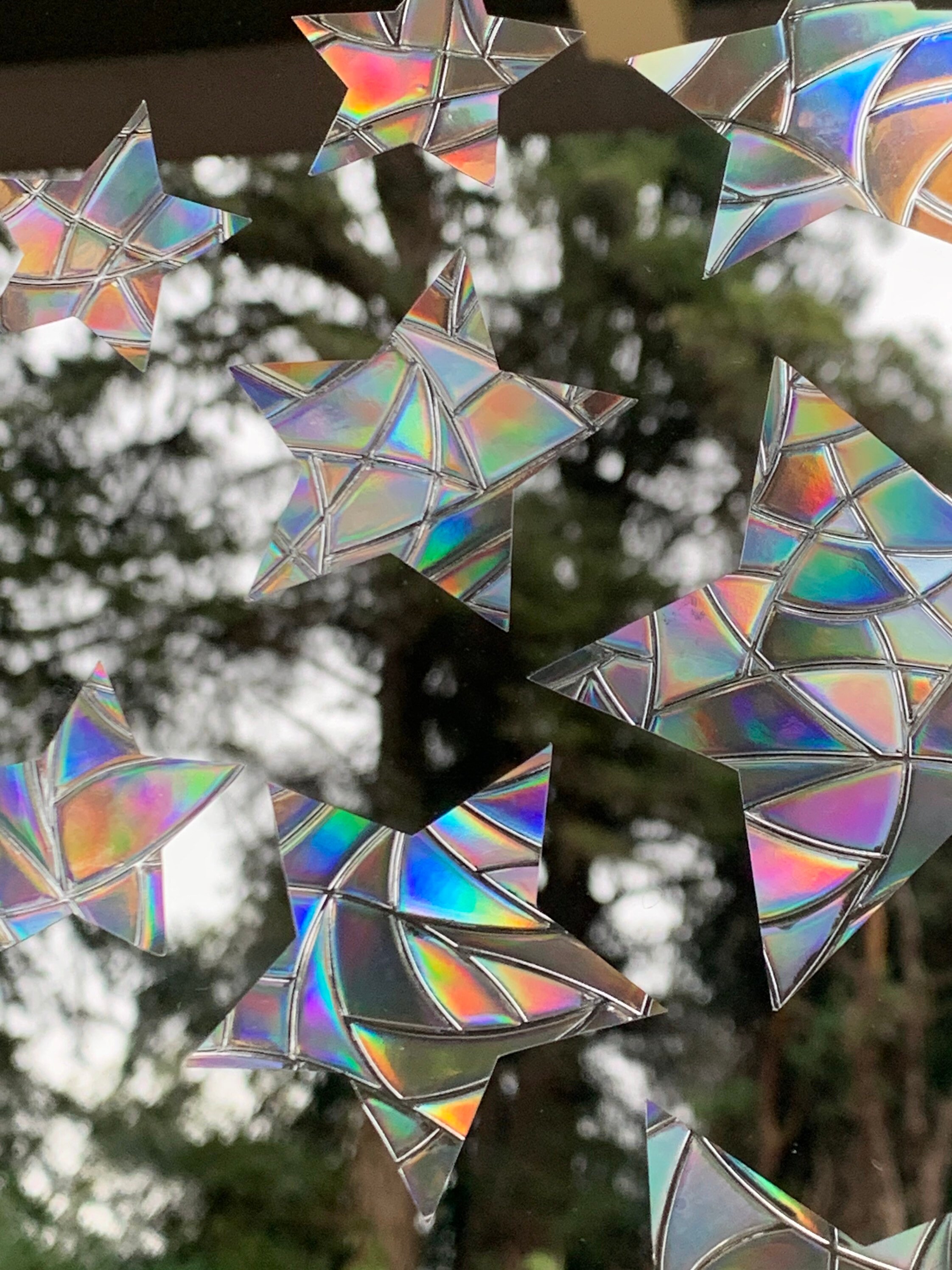 Star Window Prisms Set of 15 // Rainbow Sticker // Prism Etsy
