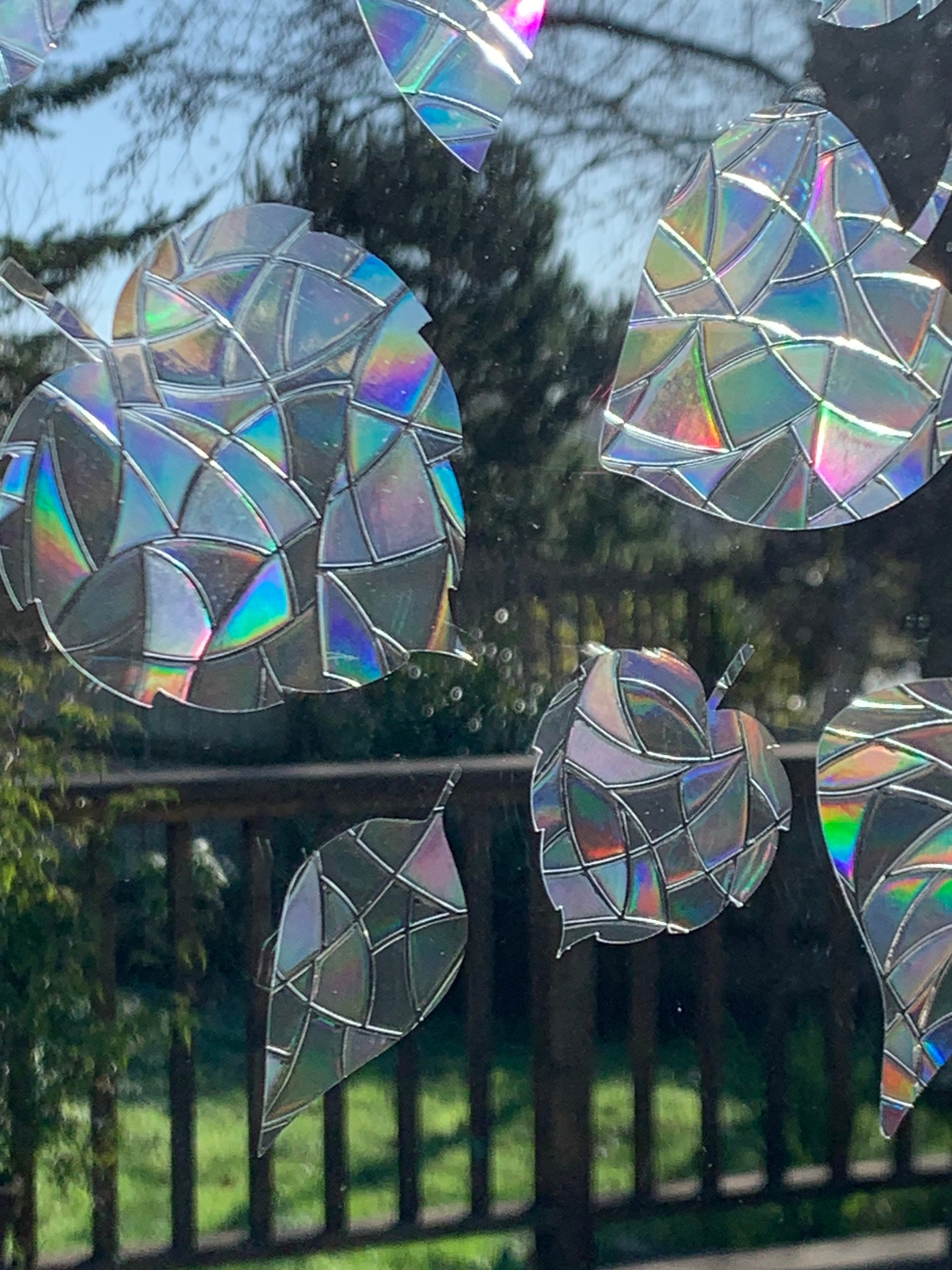 Leaf Window Prisms // Rainbow Sticker // Prism Window // Etsy