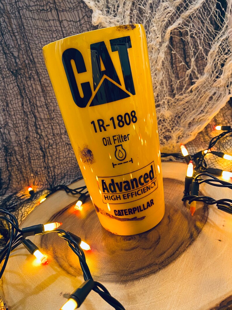 Caterpillar Oil Filter Tumbler Etsy