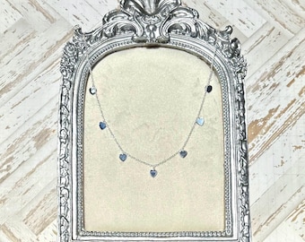 Sterling silver heart charm necklace