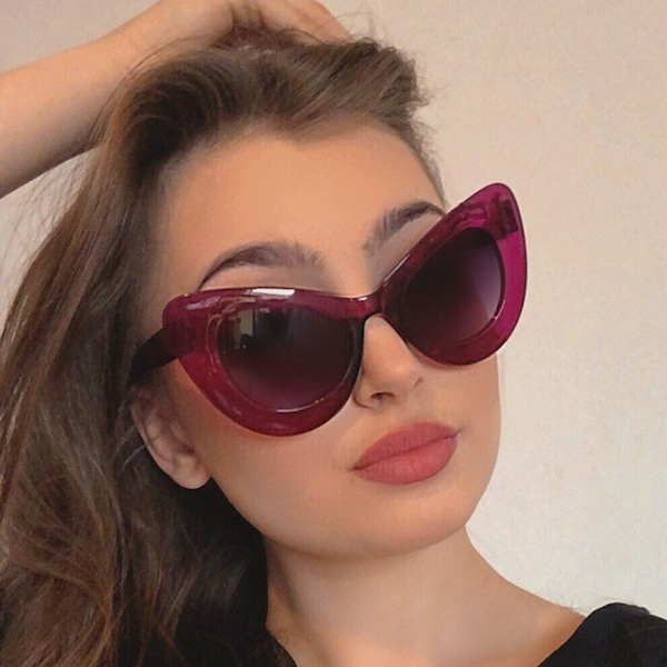 Purple 1950’s Retro inspired Chunky Frame Sunglasses | Fashion Sunglasses |