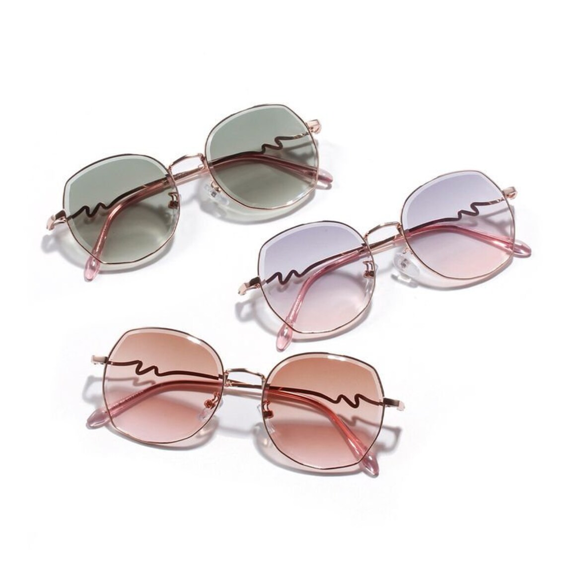 Womens Gradient lens Sunglasses Etsy