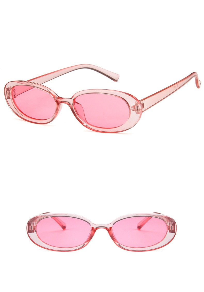 RIRI oval y2k colourful frame sunglasses fashion trend | Etsy