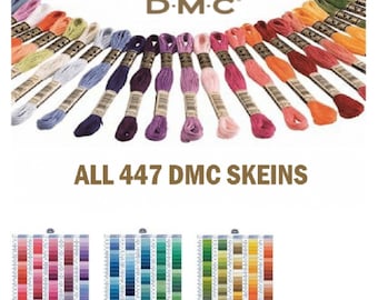 A full set of 447 DMC Threads